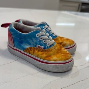 Vans Kids Sneakers - Blue, Orange, and Red Tie-Dye